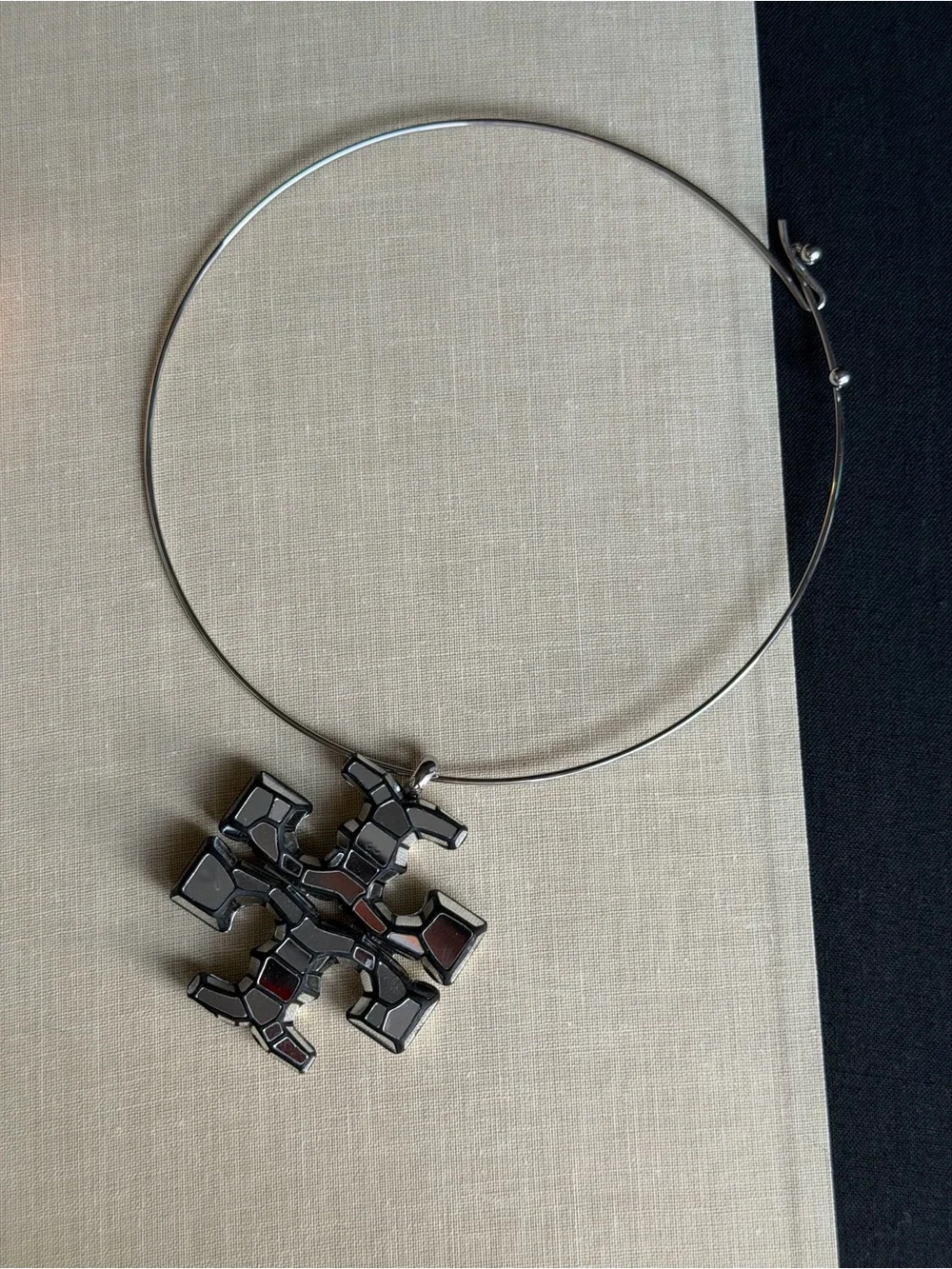 Tory Burch Mosaic T Logo Pendant Necklace
